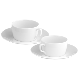 Cappuccinotassen-Set, 4-tlg., Form "MEISSEN® Cosmopolitan", Weiß