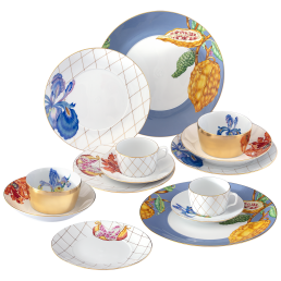 Starter set, 14-pcs for 2 person, Shape "MEISSEN® Cosmopolitan", Sweet Exotics, limitation
