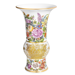 Vase "Frucht- und Blumenmalerei", H 25 cm