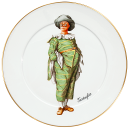 Wandteller, Form "No 41", Italienische Komödie, Tartaglia, Ø 33 cm