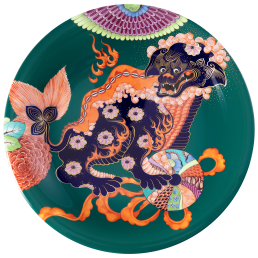 Wandteller I "Fo-Hund", Lim. 25, Ø 31 cm