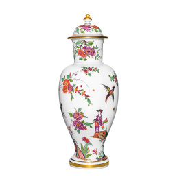 Vase "Chinoserien", Chinoserien nach Stadler, H 39,5 cm