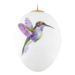 Osterei, groß, Kolibri, bunt, rechts, H 7 cm