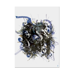 Wandbild Unikat "Untitled", Unikat Khaled Al-Saai, 76 x 56 cm