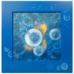Wandbild Pusteblume, Neue Kristallwelten von Meissen, H 53 cm