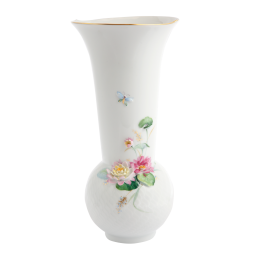 Wellenspielvase mit plastischem Belag "Seerosen", H 30 cm