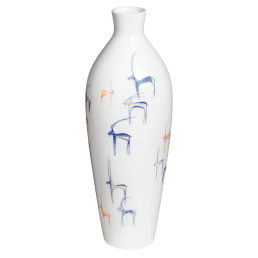 Vase "Springböcke", H 38,5 cm