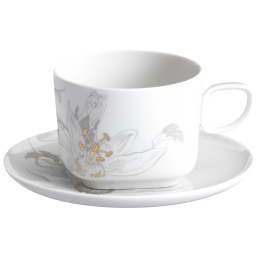 Cappuccinotasse mit Untertasse, Form "Nova", Passionsblume, V 0,3 l