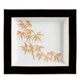 Vide-Poche, groß, "Golden Bamboo", schwarz, 21 x 18,5 cm