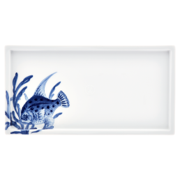 Sushiplatte, Form "MEISSEN® Cosmopolitan", "Blue Treasures", Fisch, L 27 cm