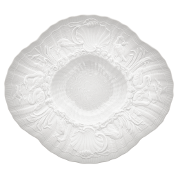Gourmet Plate, Shape "Swan Service", bisque white, L 29,5 cm