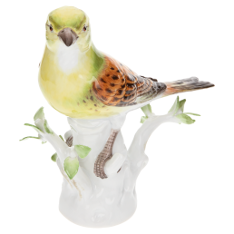 Vogel Goldammer, Bunt staffiert, H 14 cm