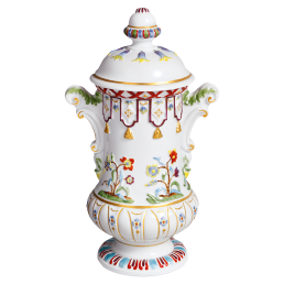 Vase mit Balusterbelägen, H 33 cm