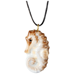 Anhänger "Natur leicht" Halbrelief Seepferd, 3,5 x 1,8 cm