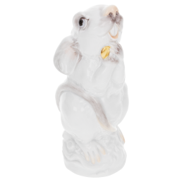 Chinesisches Jahrestier Ratte, Bunt staffiert, leicht, H 12 cm