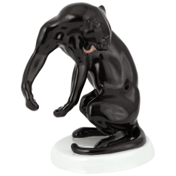 Panther, schwarz staffiert, H 17 cm