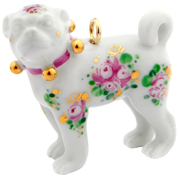 Hund Mopsanhänger, 3,4 x 3,5 cm