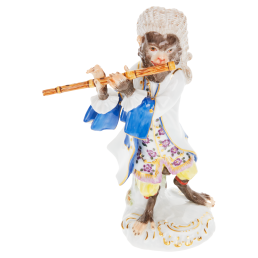 Affenkapelle Flötist, H 14,5 cm