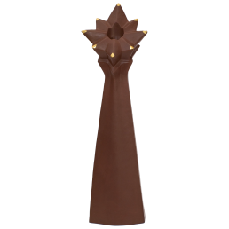 Leuchter, Gold staffiert, H 30 cm