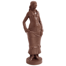 Stehendes Mädchen, Böttgersteinzeug, H 35 cm