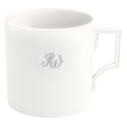 Big Mug, Monogramm, 2 Buchstaben, platin, V 0,5 l
