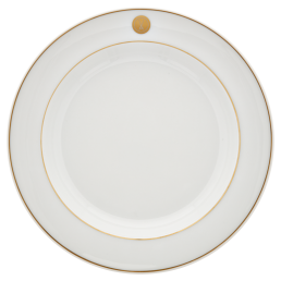 Suppenteller, Form "No 41", Swords Luxury Gold, Schwertermedaillon, Goldfaden, Ø 23 cm