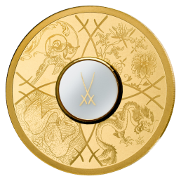 Medaille "315 Jahre MEISSEN" (1oz Ag, vergoldet)