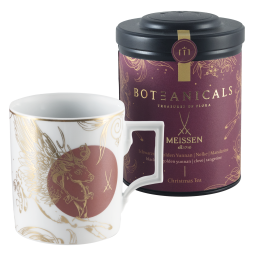 Weihnachtstee-Set, 2-tlg., BOTEANICALS Christmas tea 100g, Henkelbecher, "MEISSEN Christmas Peryton"